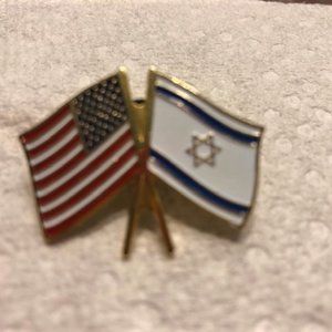 Vintage Never-Used American/Israeli Lapel Pin